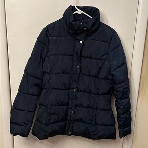 Tommy Hilfiger Women's Black Puffer Jacket Navy Size Medium